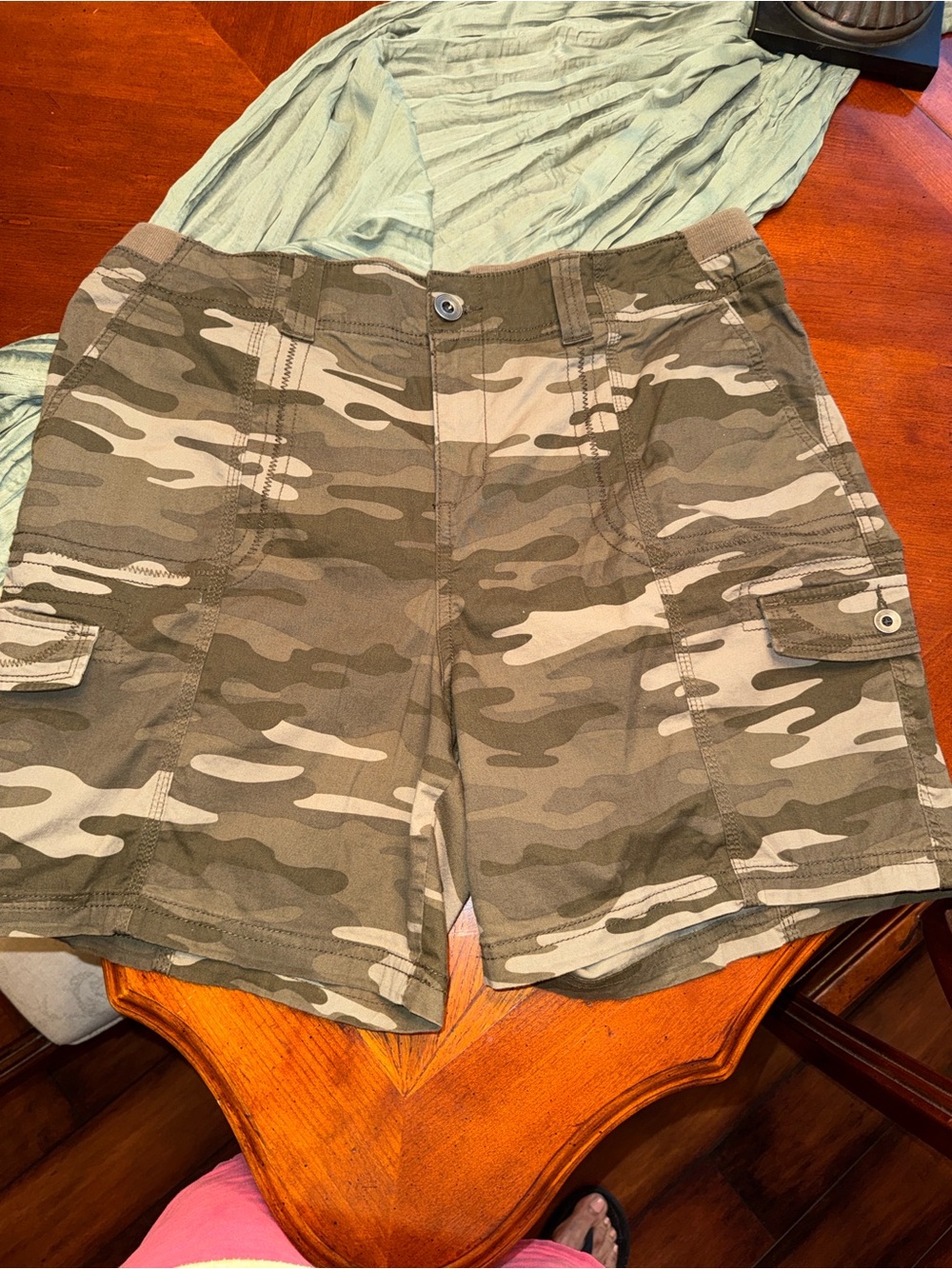 Style & Co. Women's Camo Cargo Shorts - Olive & Khaki